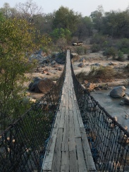 There was a suspension bridge that we took to/from the lodge and the safari truck. Ever tricky!