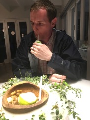 Jon really enjoyed his lime palate cleanser.